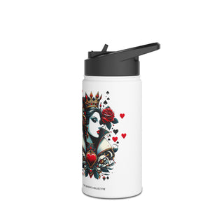 Queen of Hearts - Stainless Steel Water Bottle, Standard Lid