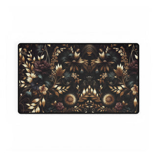 Regal Dark Floral - Desk Mat & Mouse Pad