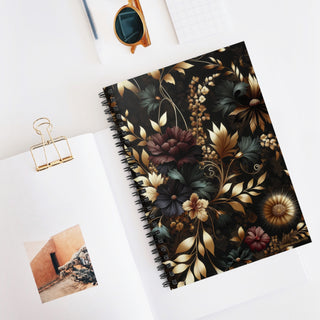 Regal Dark floral - Spiral Notebook