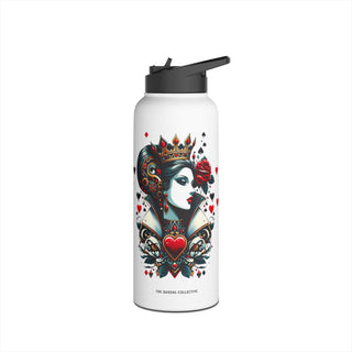 Queen of Hearts - Stainless Steel Water Bottle, Standard Lid