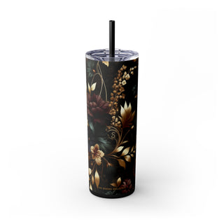 Regal Dark Floral - Skinny tumbler