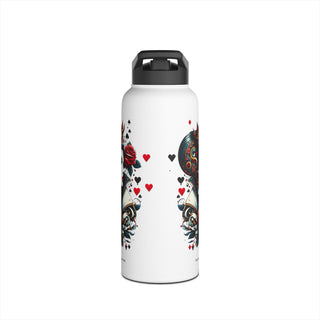 Queen of Hearts - Stainless Steel Water Bottle, Standard Lid