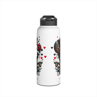 Queen of Hearts - Stainless Steel Water Bottle, Standard Lid