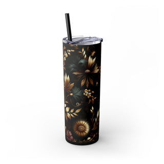 Regal Dark Floral - Skinny tumbler