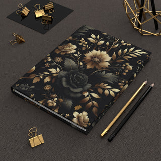 Regal Dark Floral - Hardcover Matte Journal