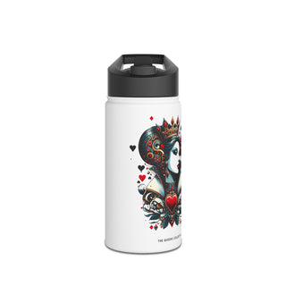 Queen of Hearts - Stainless Steel Water Bottle, Standard Lid