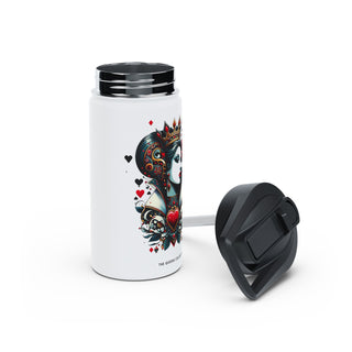 Queen of Hearts - Stainless Steel Water Bottle, Standard Lid