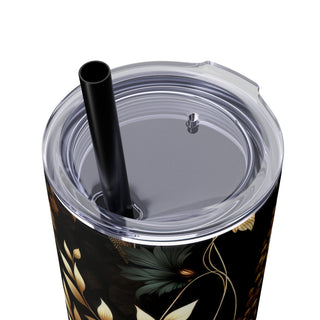 Regal Dark Floral - Skinny tumbler