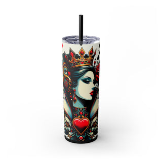 Queen of Hearts - Skinny Tumbler 3