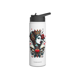 Queen of Hearts - Stainless Steel Water Bottle, Standard Lid