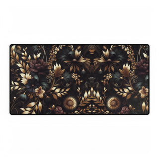 Regal Dark Floral - Desk Mat & Mouse Pad