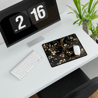 Regal Dark Floral - Desk Mat & Mouse Pad