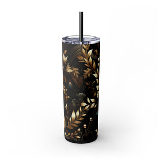 Regal Dark Floral - Skinny tumbler