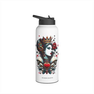 Queen of Hearts - Stainless Steel Water Bottle, Standard Lid