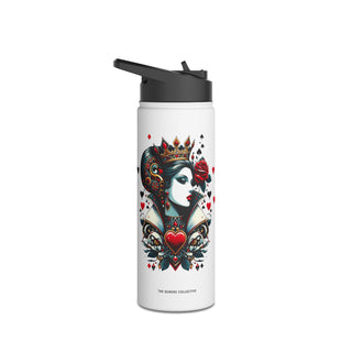 Queen of Hearts - Stainless Steel Water Bottle, Standard Lid