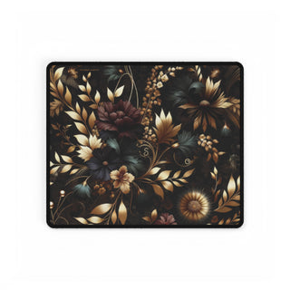 Regal Dark Floral - Desk Mat & Mouse Pad